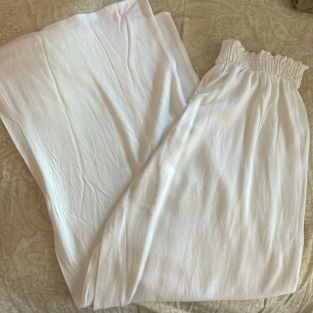 Pink Lily Gauze Cover-Up Pants